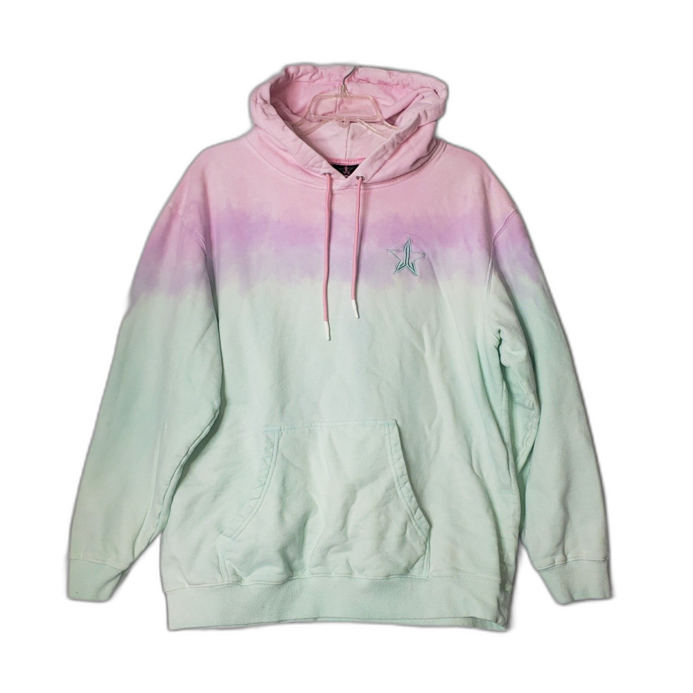 JEFFREE STAR Hoodie Hooded Tie Dye Sweatshirt Pink Blue Womens Plus Size 3X - Picture 5 of 5